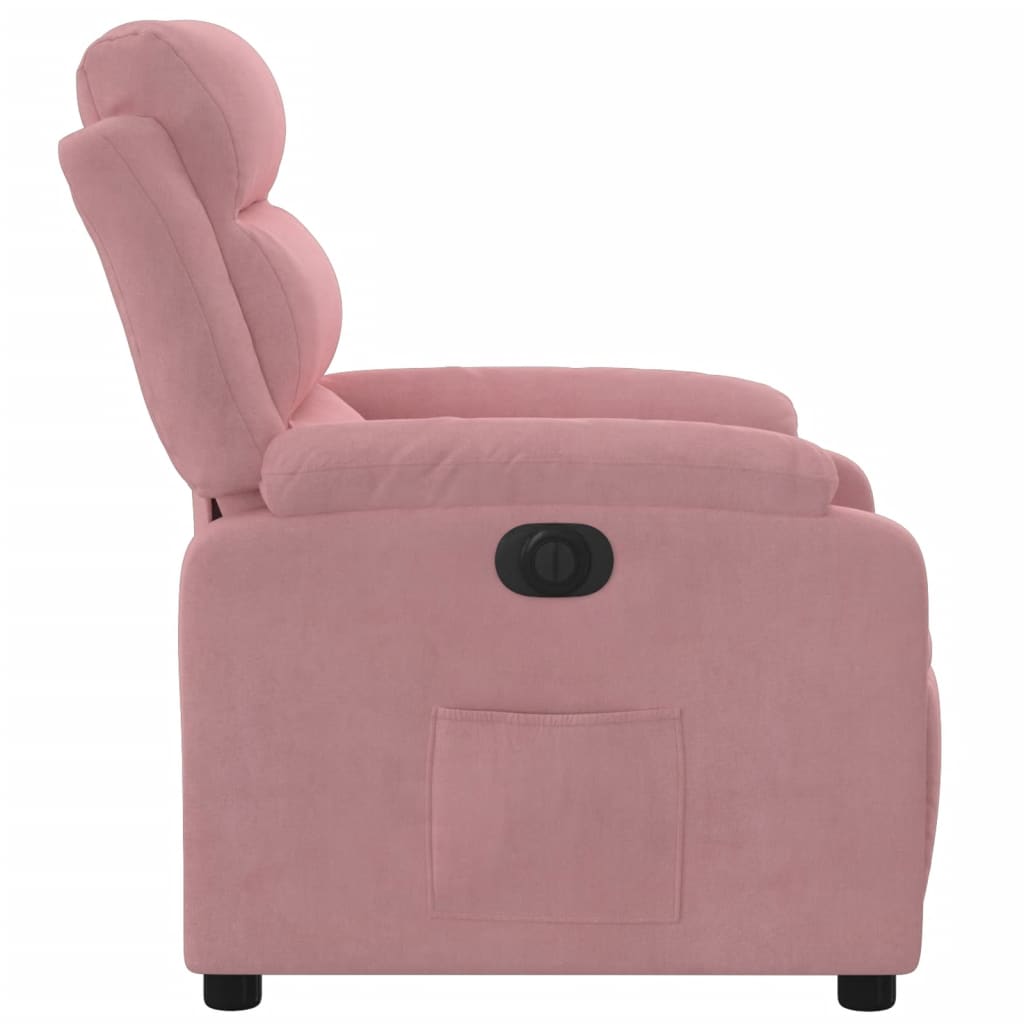 Fauteuil inclinable électrique Rose Velours - XIOS