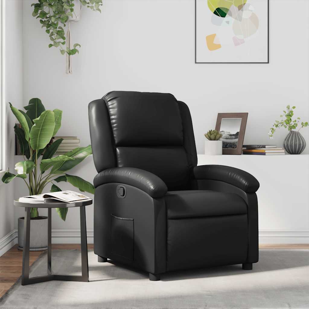 Fauteuil inclinable en similicuir noir - XIOS