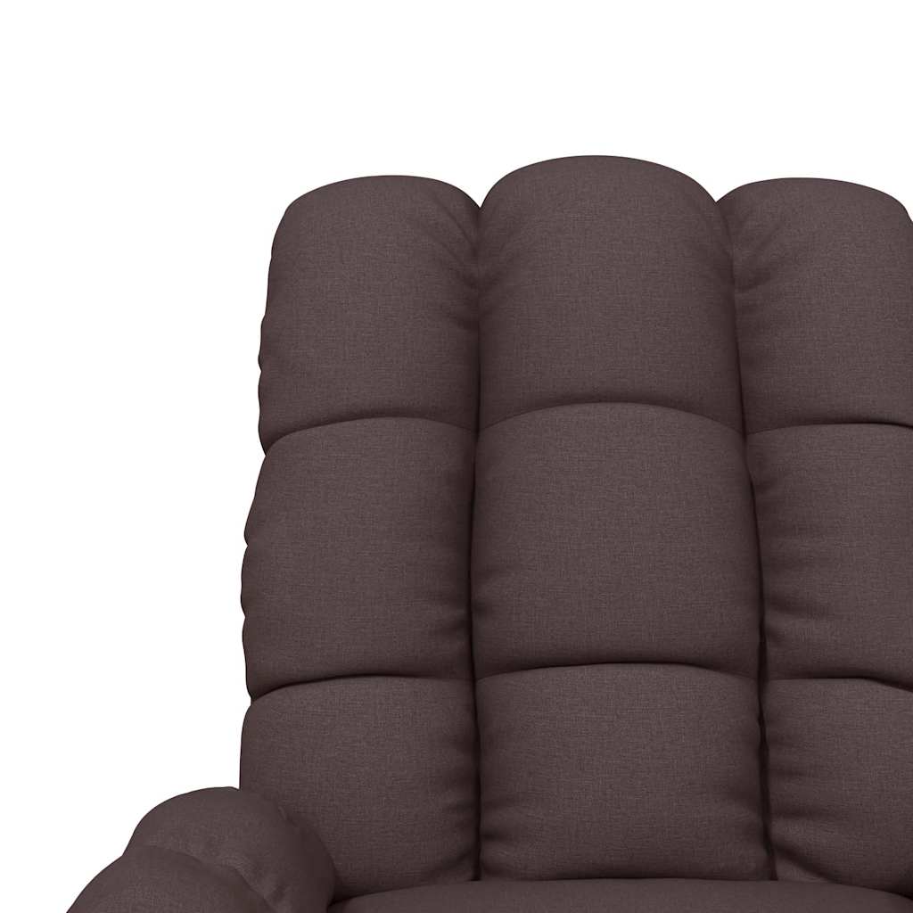 Fauteuil inclinable Marron foncé Tissu - XIOS