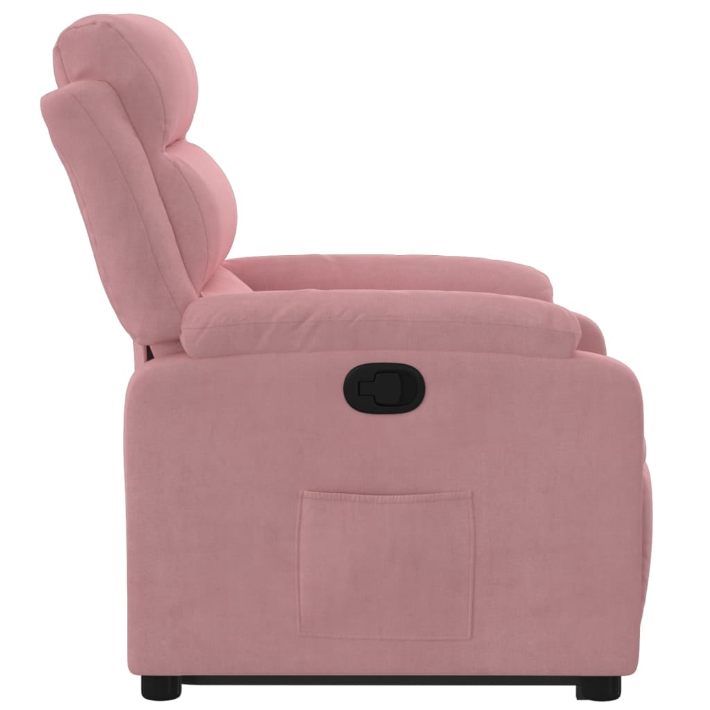 Fauteuil inclinable Rose Velours - XIOS