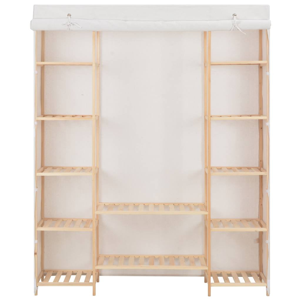 Garde-robe Blanc 135 x 40 x 170 cm Tissu - XIOS