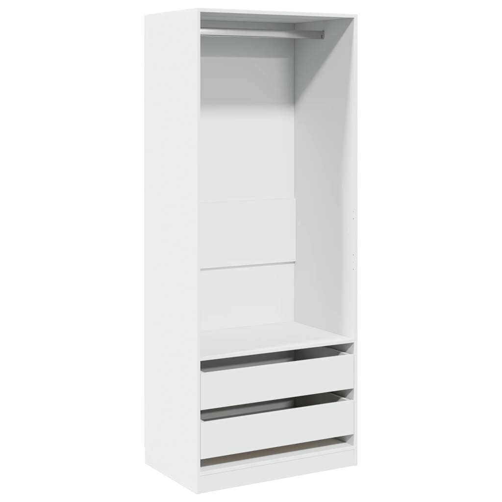 Garde-robe blanc 80x50x200 cm bois d'ingénierie - XIOS