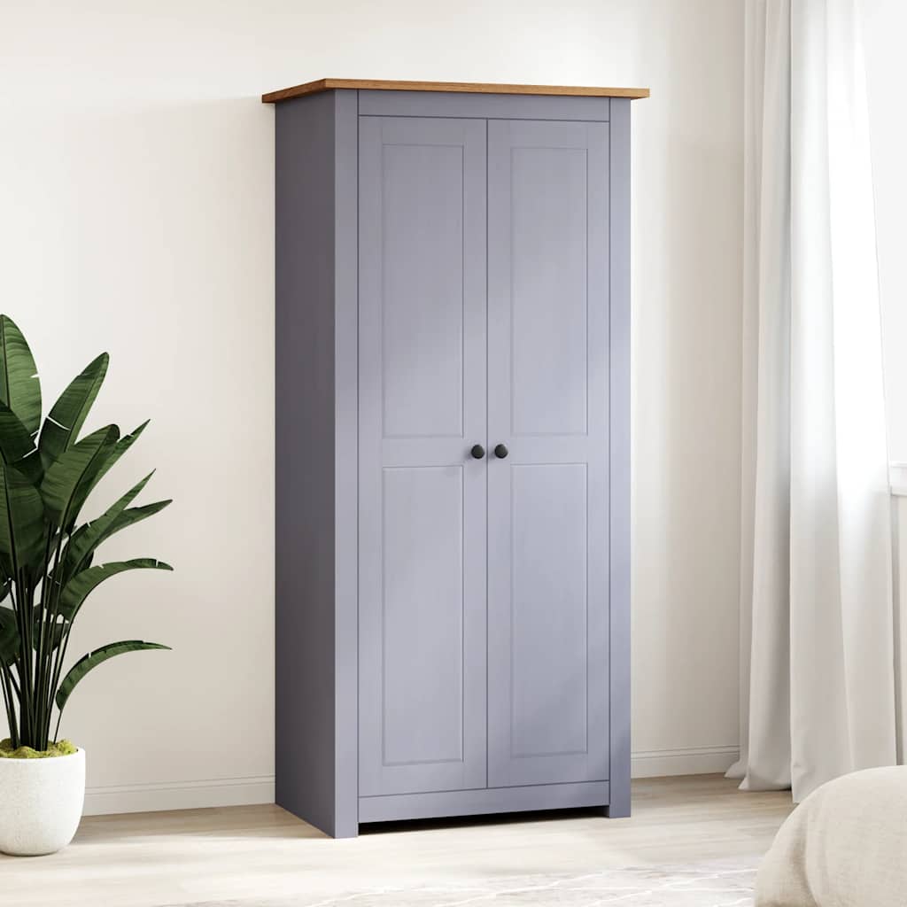 Garde-robe Gris 80x50x171,5 cm Pin massif Assortiment Panama - XIOS