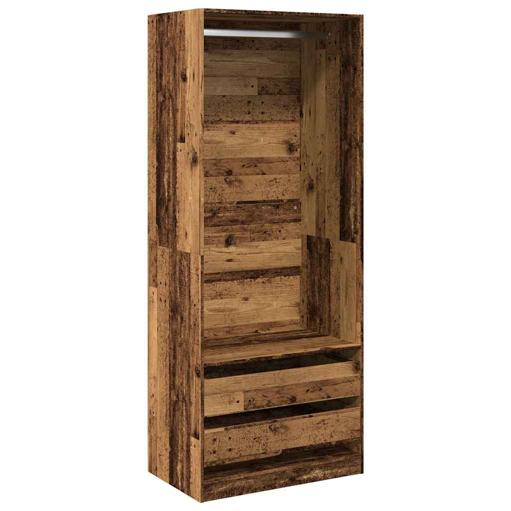 Garde-robe vieux bois 80x50x200 cm bois d’ingénierie - XIOS