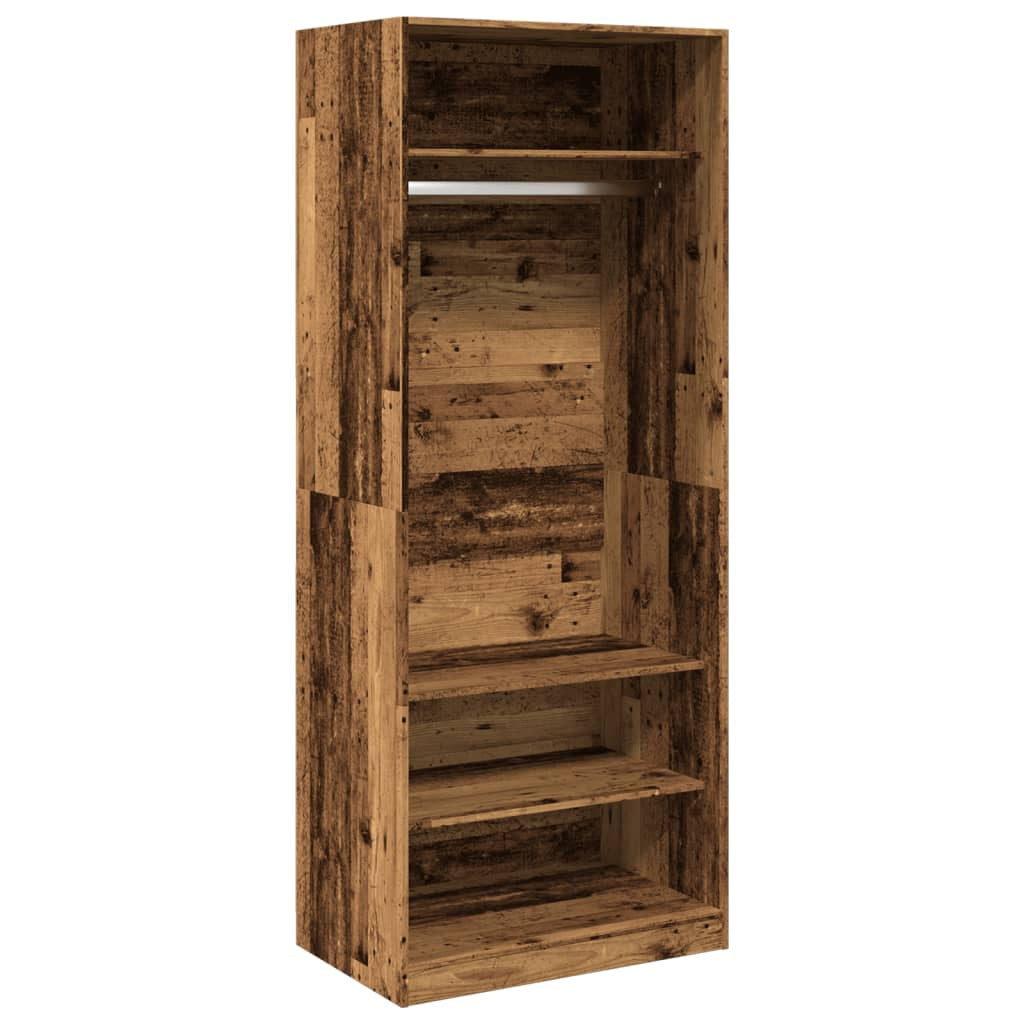 Garde-robe vieux bois 80x50x200 cm bois d’ingénierie - XIOS