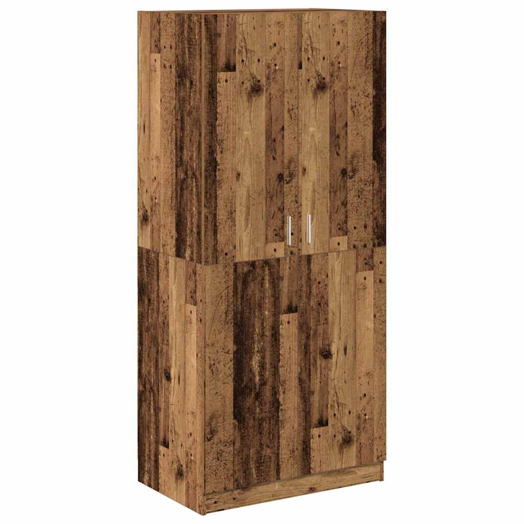 Garde-robe vieux bois 90x52x200 cm bois d’ingénierie - XIOS