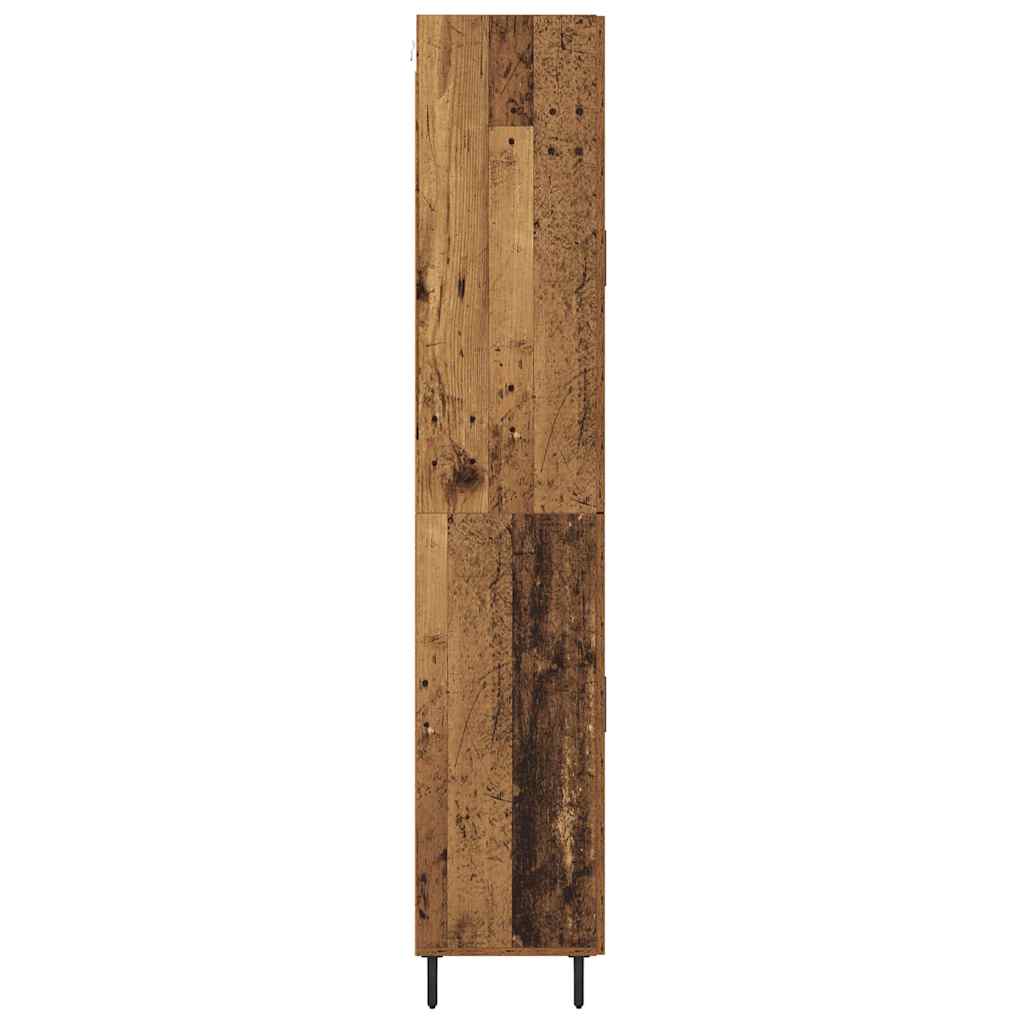 Haut Armoire 2 pc Bois ancien 69,5 x 34 x 180 cm - XIOS