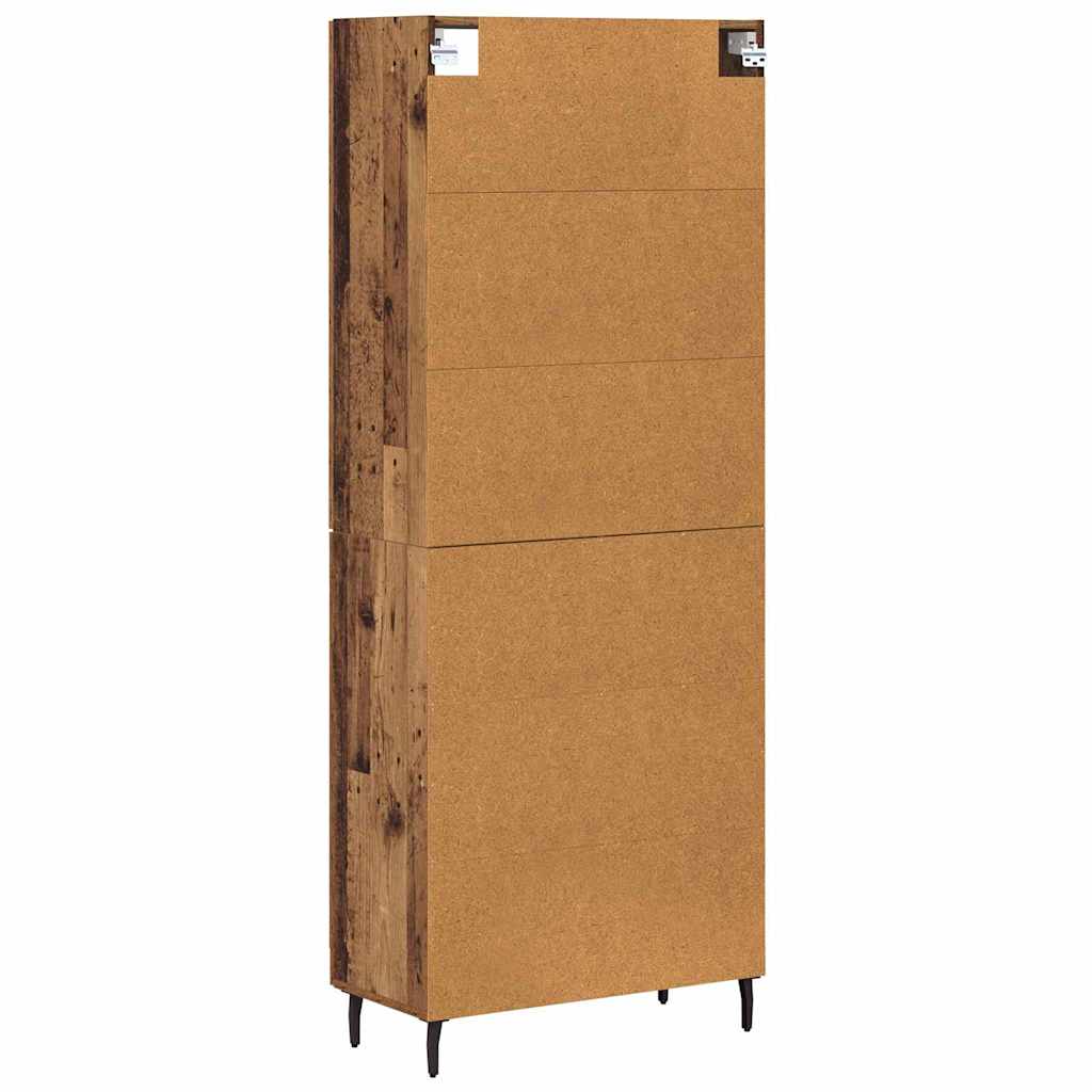 Haut Armoire 2 pc Bois ancien 69,5 x 34 x 180 cm - XIOS