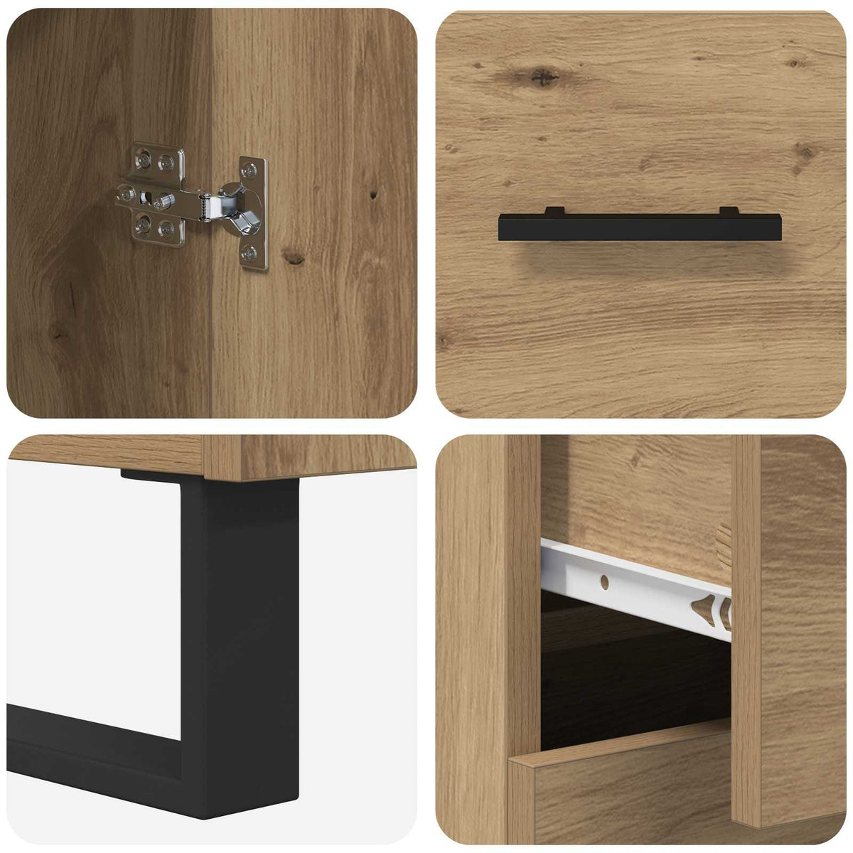 Haut Armoire 2 pc Chêne artisanal 69,5 x 34 x 180 cm - XIOS