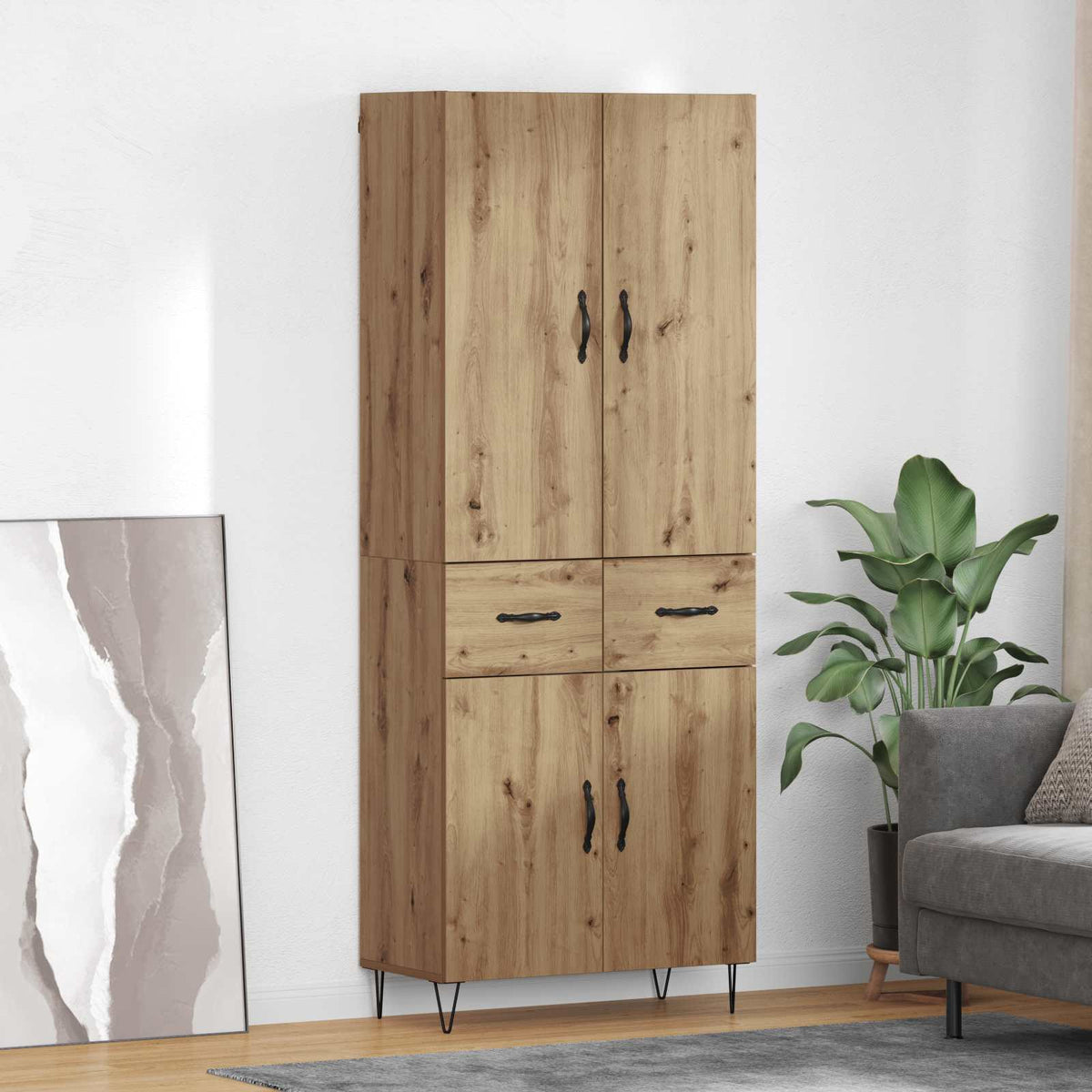 Haut Armoire 2 pc Chêne artisanal 69,5 x 34 x 180 cm - XIOS