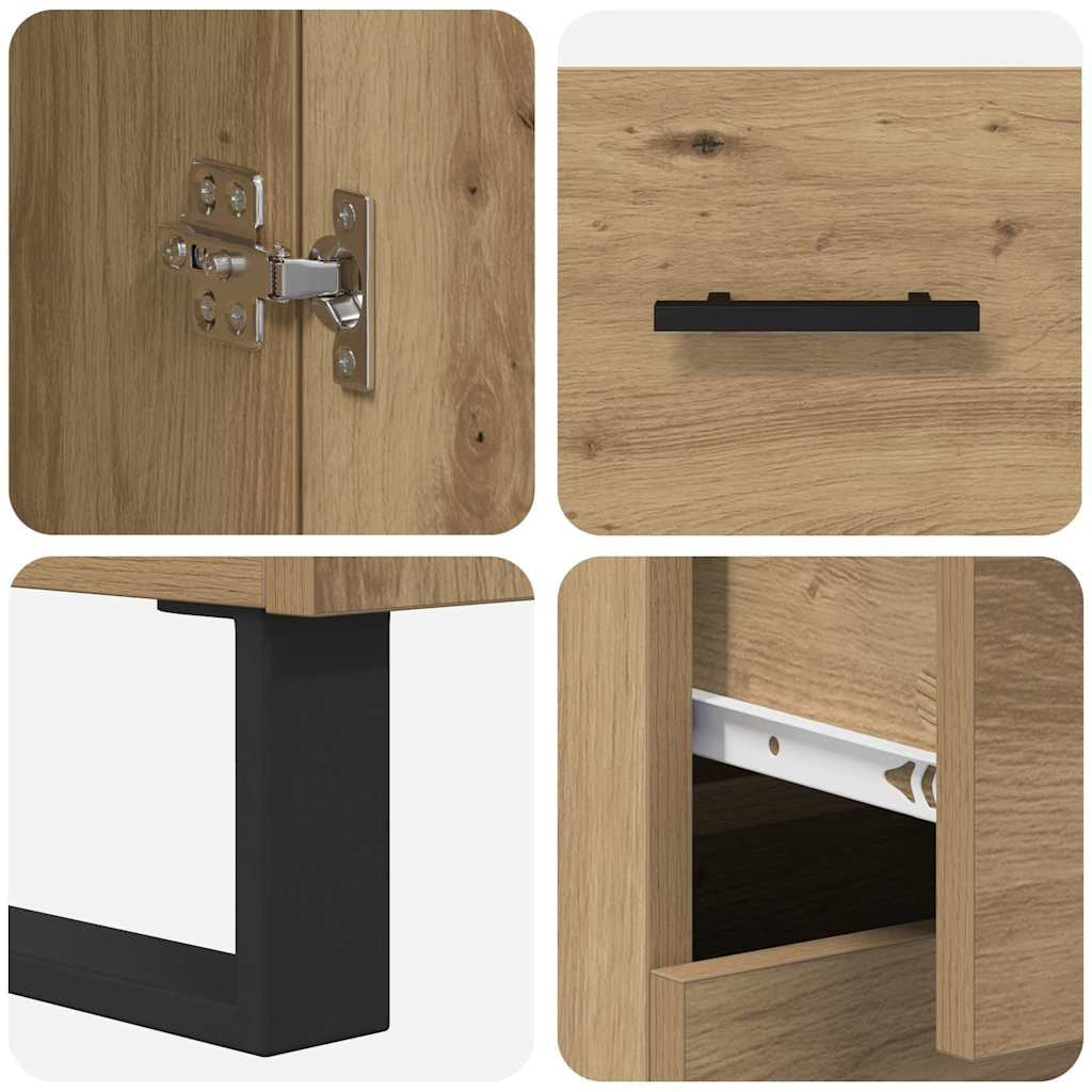 Haut Armoire 2 pc Chêne artisanal 69,5 x 34 x 180 cm - XIOS