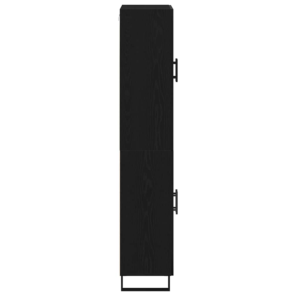 Haut Armoire 2 pc Chêne noir 69,5 x 34 x 180 cm - XIOS