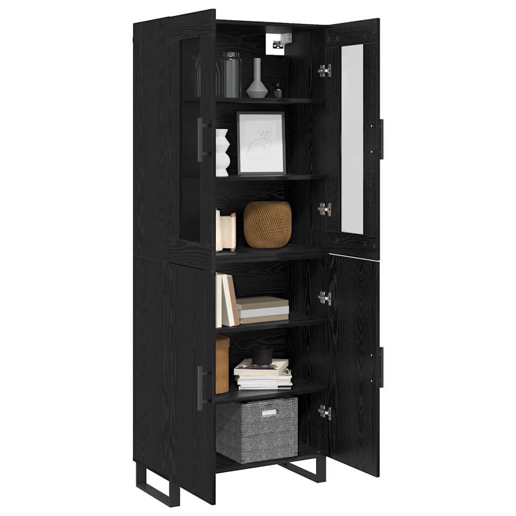 Haut Armoire 2 pc Chêne noir 69,5 x 34 x 180 cm - XIOS