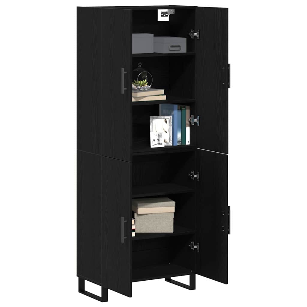 Haut Armoire 2 pc Chêne noir 69,5 x 34 x 180 cm - XIOS
