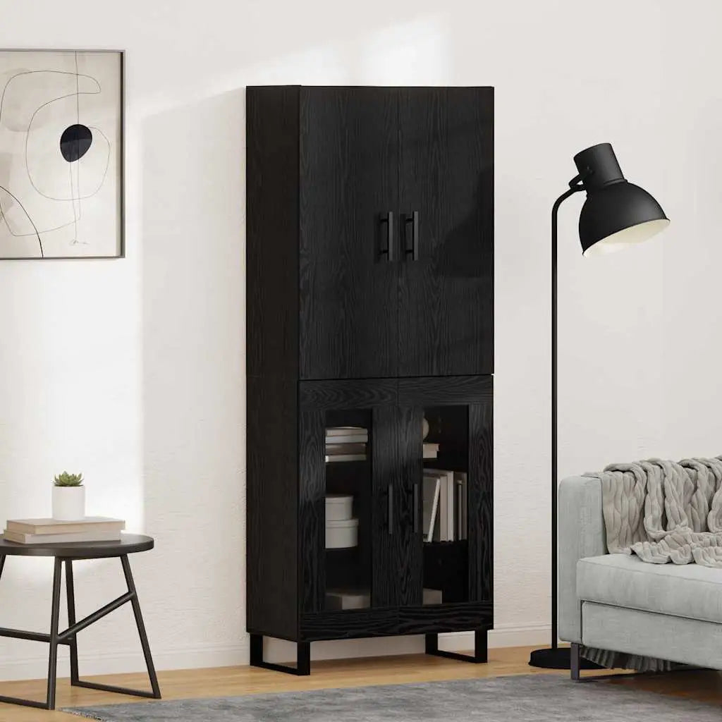 Haut Armoire 2 pc Chêne noir 69,5 x 34 x 180 cm - XIOS