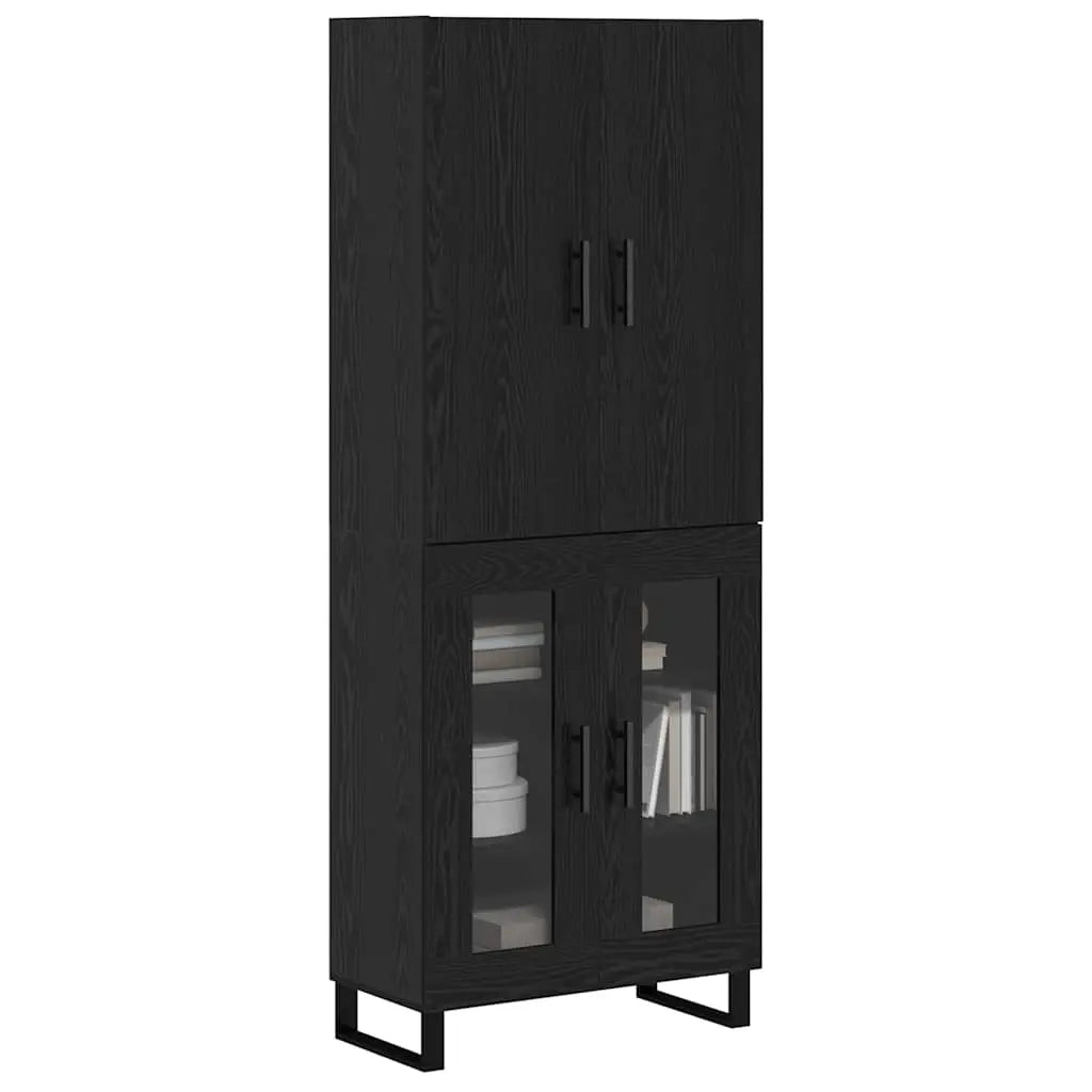 Haut Armoire 2 pc Chêne noir 69,5 x 34 x 180 cm - XIOS