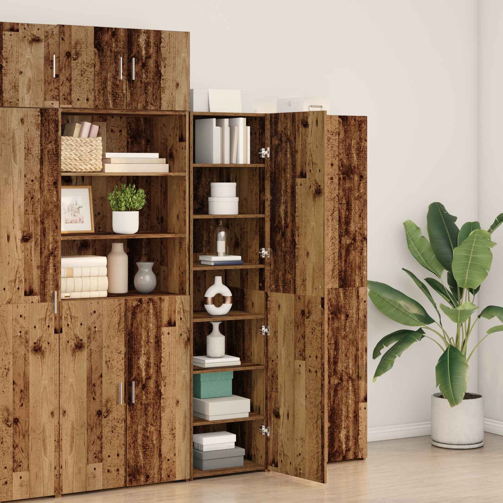 Haut Armoire Bois ancien 50 x 42,5 x 185 cm - XIOS