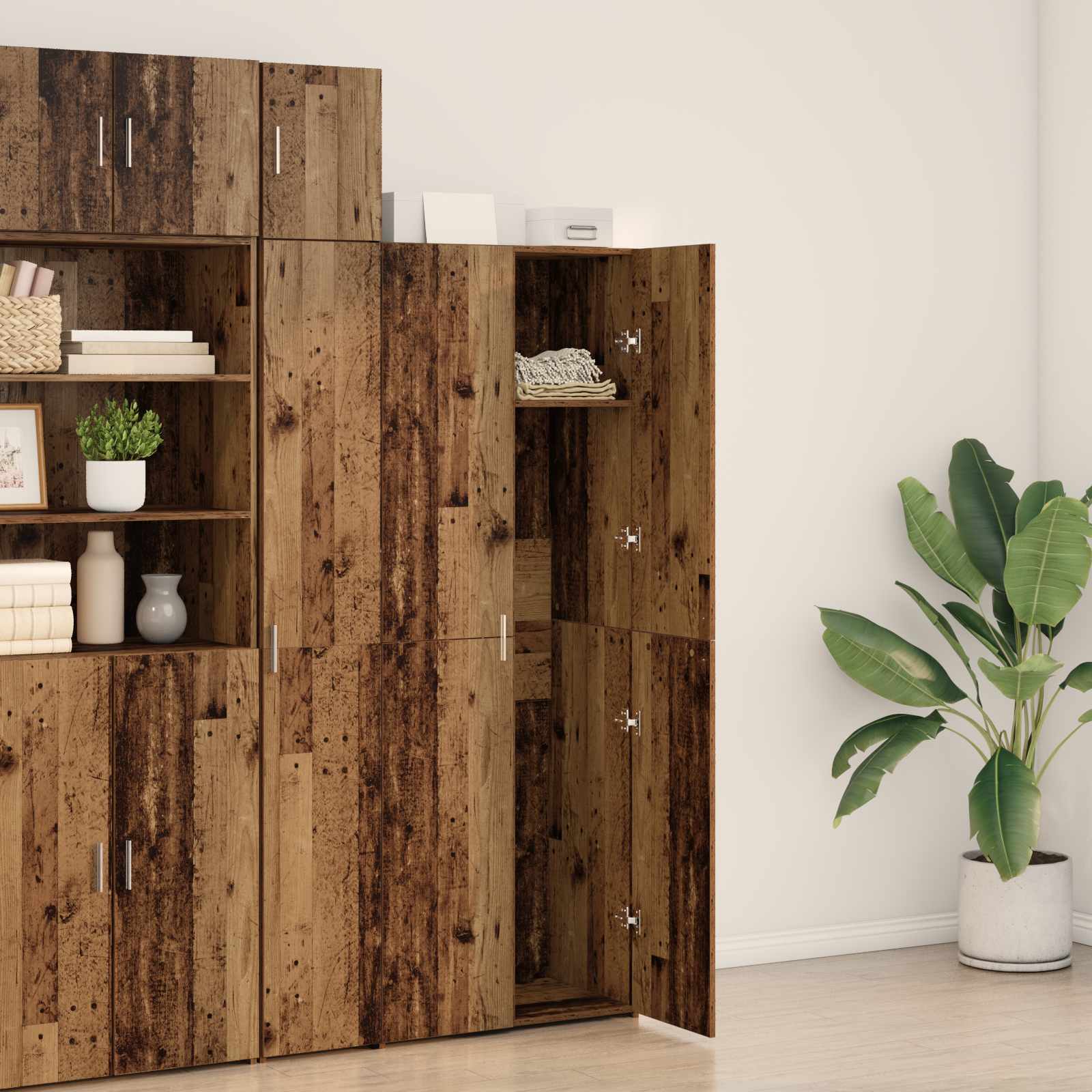 Haut Armoire Bois ancien 70 x 42,5 x 185 cm - XIOS