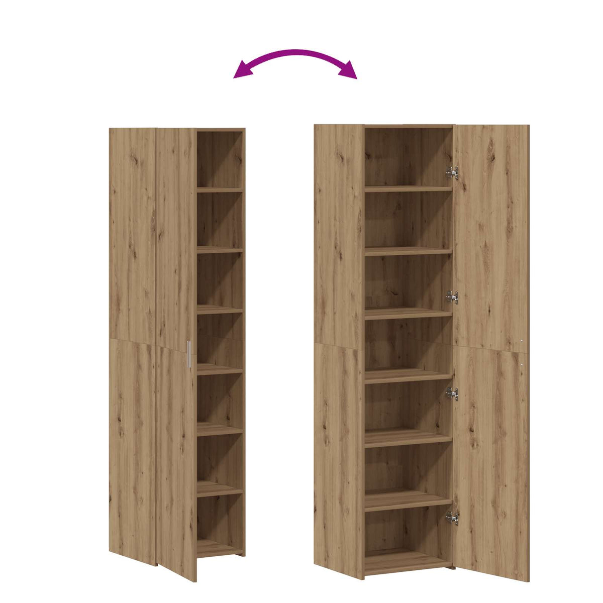 Haut Armoire Chêne artisanal 45 x 42,5 x 185 cm - XIOS