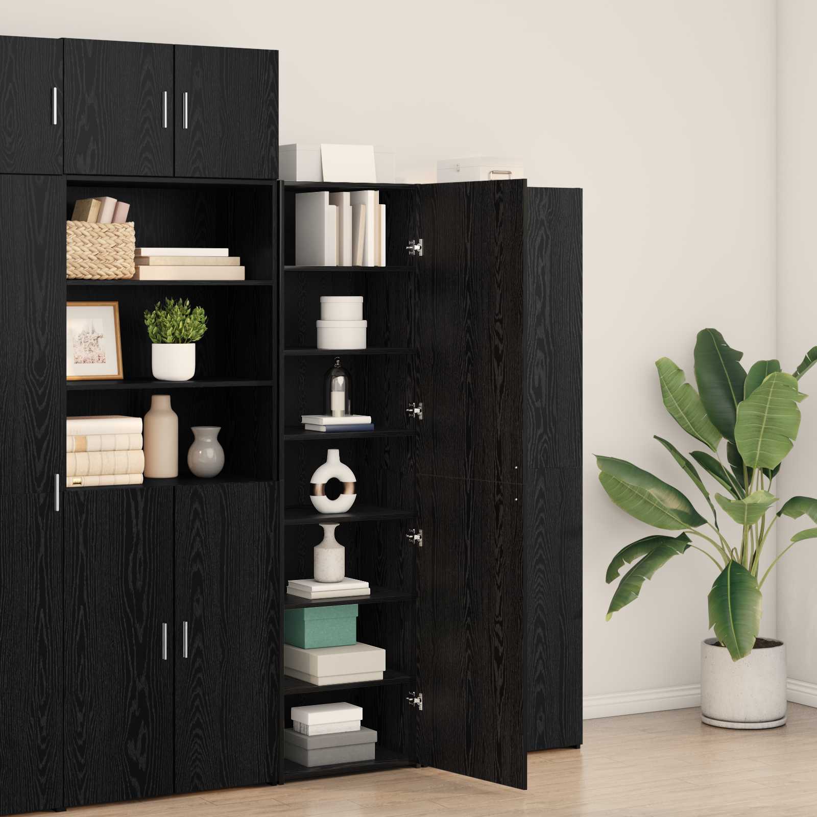 Haut Armoire Chêne noir 50 x 42,5 x 185 cm - XIOS