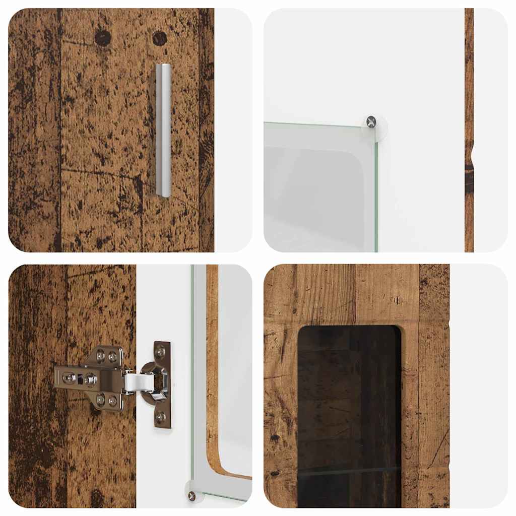 Haut Armoire FLORIN 60 x 35 x 182 cm Bois ancien - XIOS