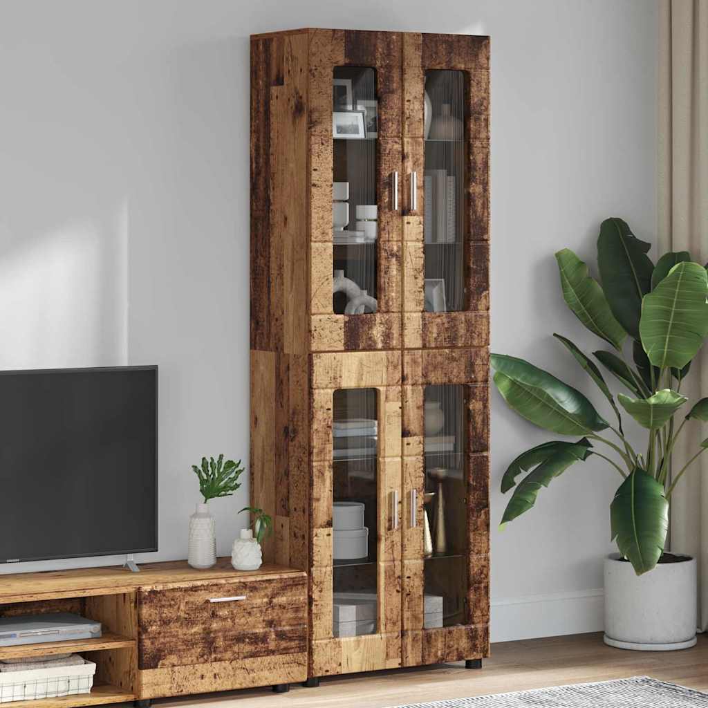 Haut Armoire FLORIN 60 x 35 x 182 cm Bois ancien - XIOS