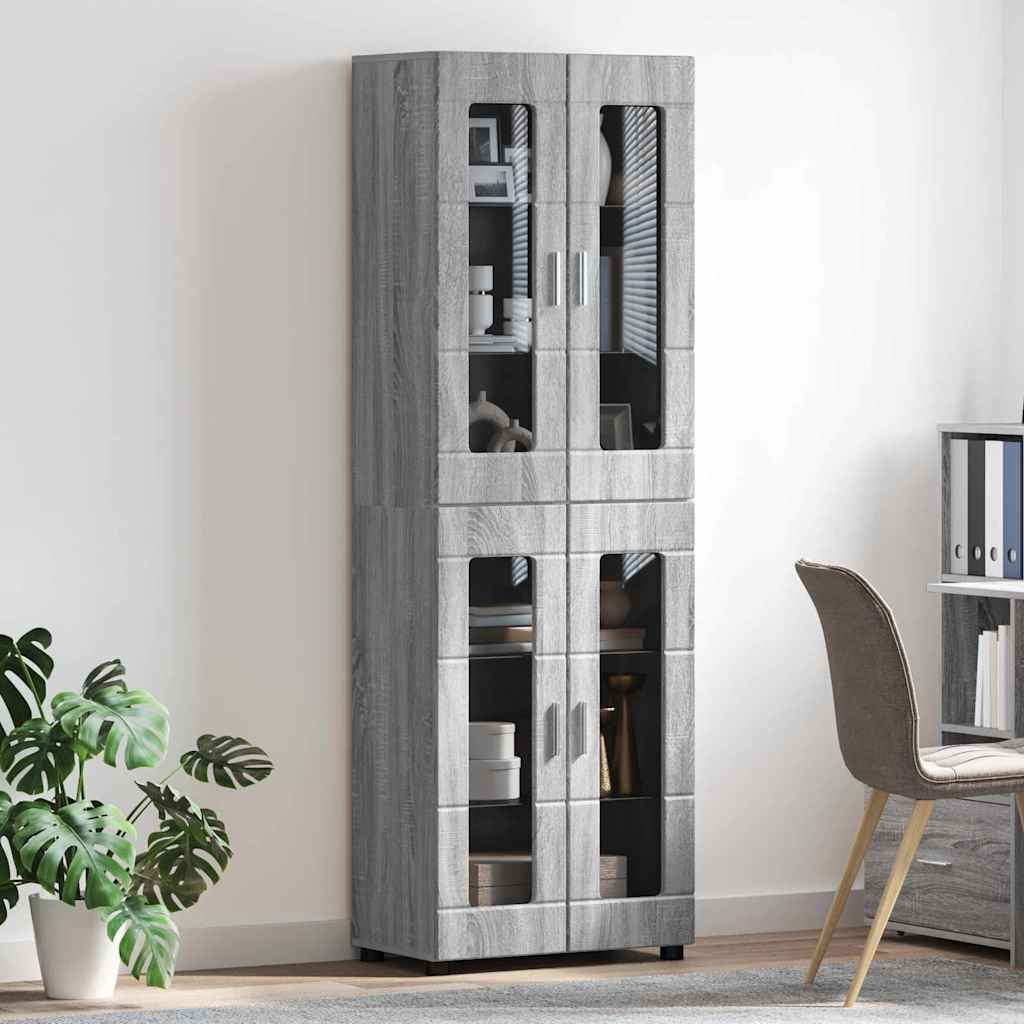 Haut Armoire FLORIN 60 x 35 x 182 cm Gris Sonoma - XIOS