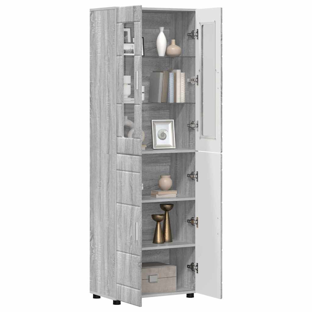 Haut Armoire FLORIN 60 x 35 x 182 cm Gris Sonoma - XIOS