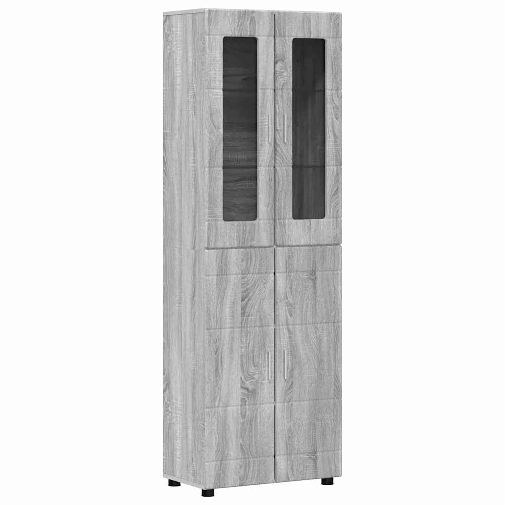 Haut Armoire FLORIN 60 x 35 x 182 cm Gris Sonoma - XIOS