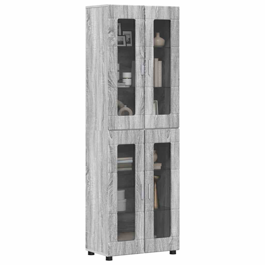 Haut Armoire FLORIN 60 x 35 x 182 cm Gris Sonoma - XIOS