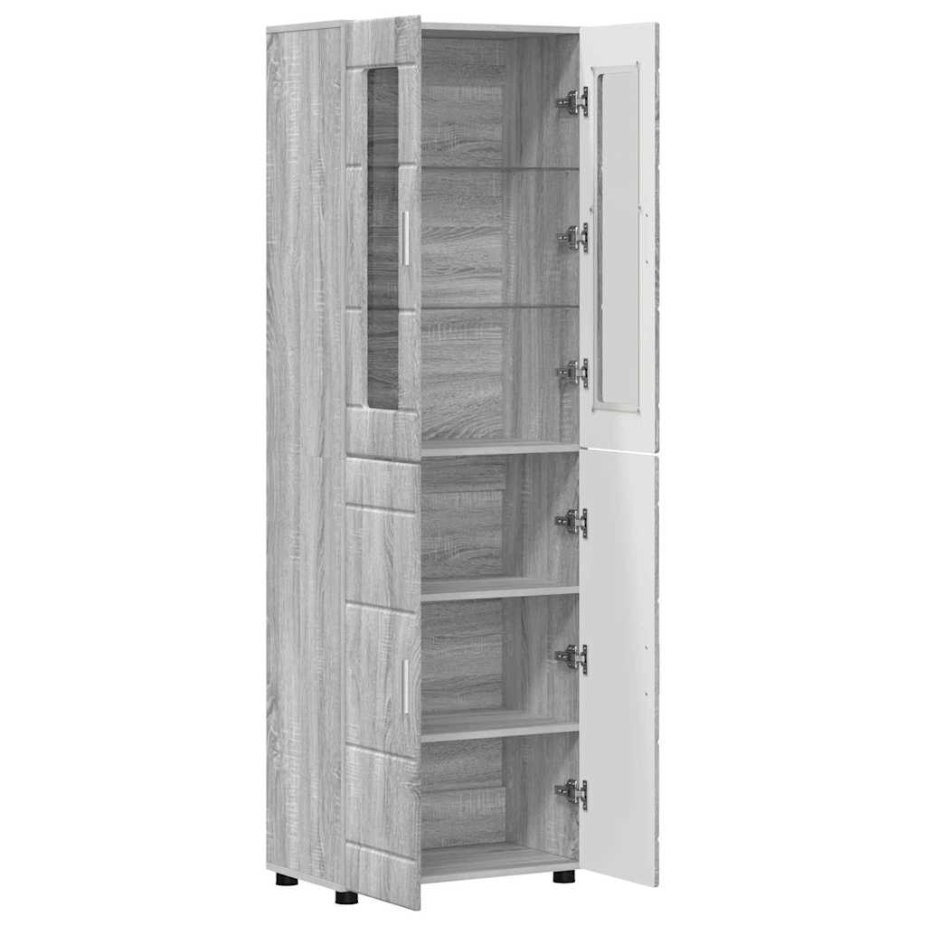 Haut Armoire FLORIN 60 x 35 x 182 cm Gris Sonoma - XIOS