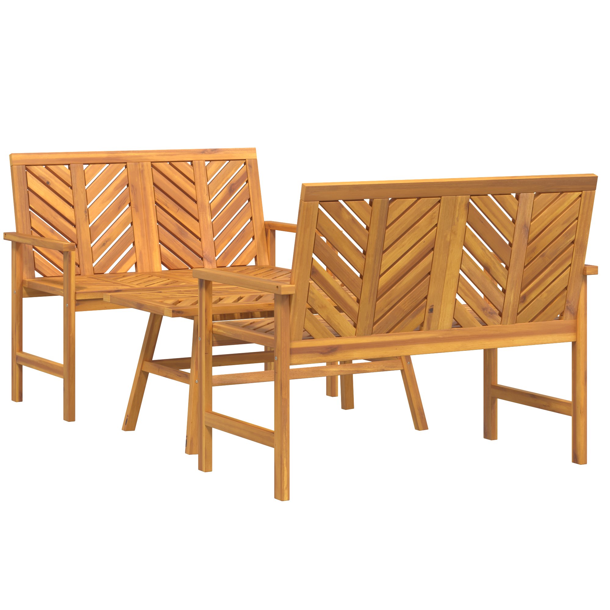 Ensemble de salon de jardin 3 pièces bois massif d'acacia Chaises de jardin vidaXL