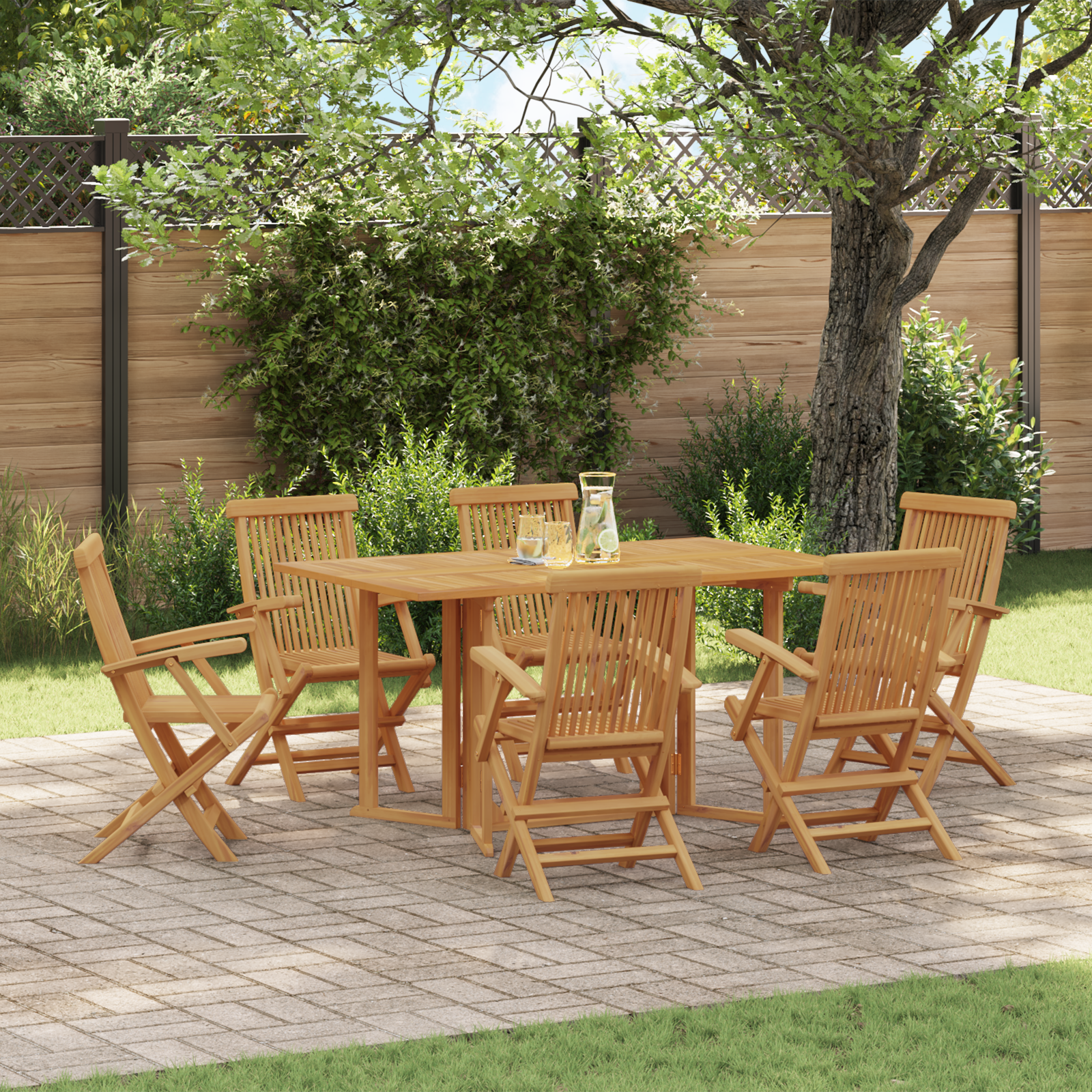 Ensemble de salle à manger de jardin en bois massif Chaises de jardin vidaXL
