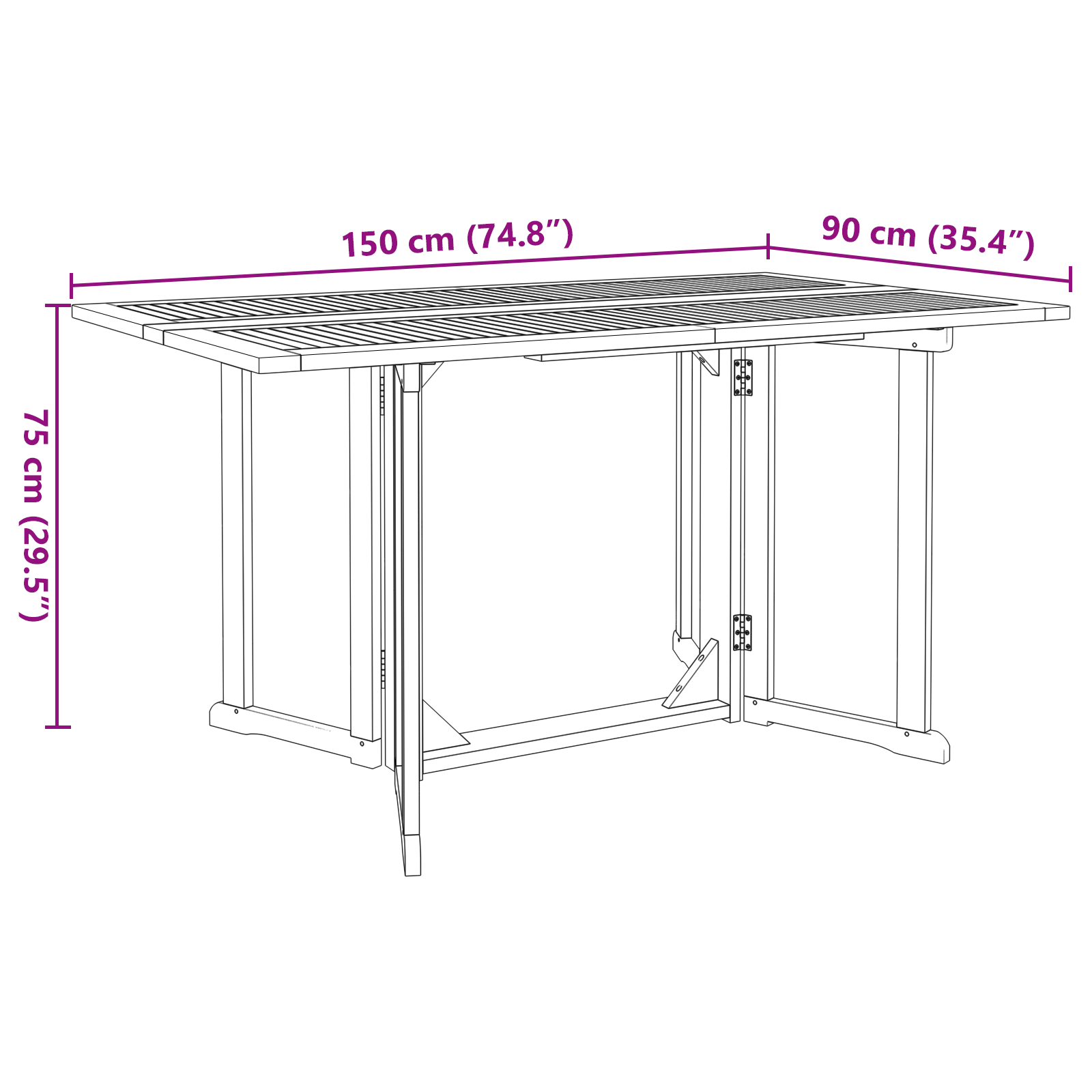 Ensemble de salle à manger de jardin en bois massif Chaises de jardin vidaXL