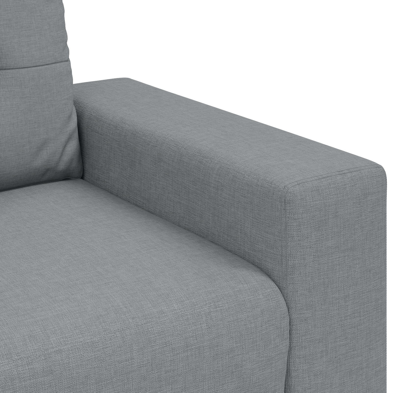 Ensemble de Canapés avec coussin avec oreiller 3 pcs Gris tissu - XIOS