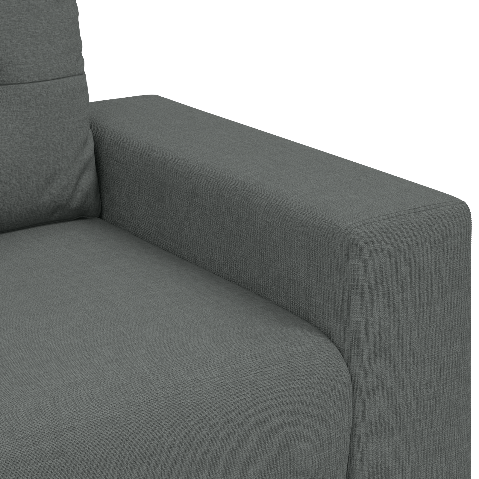 Ensemble de Canapés avec coussin avec oreiller 3 pcs Gris tissu - XIOS