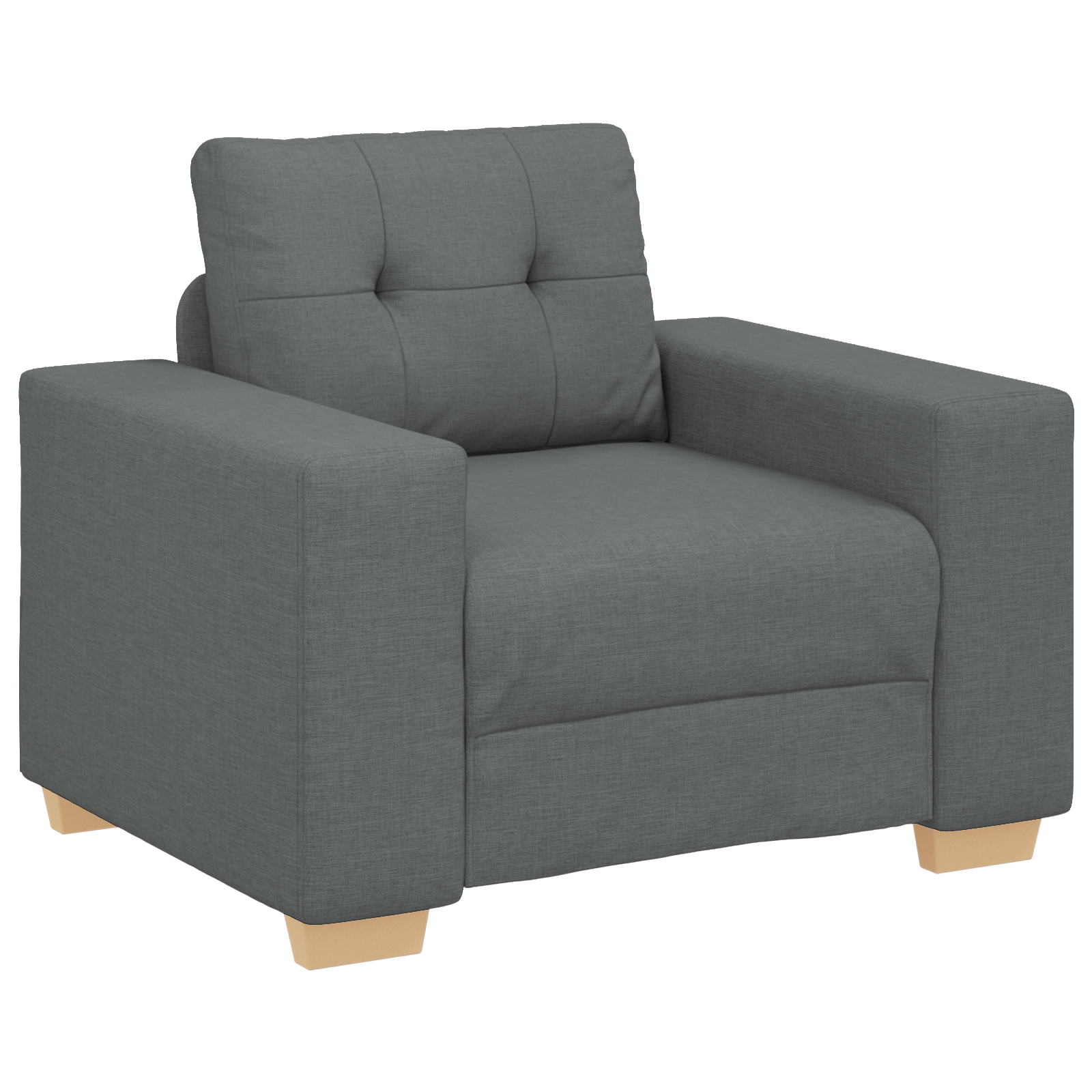 Ensemble de Canapés avec coussin avec oreiller 3 pcs Gris tissu - XIOS