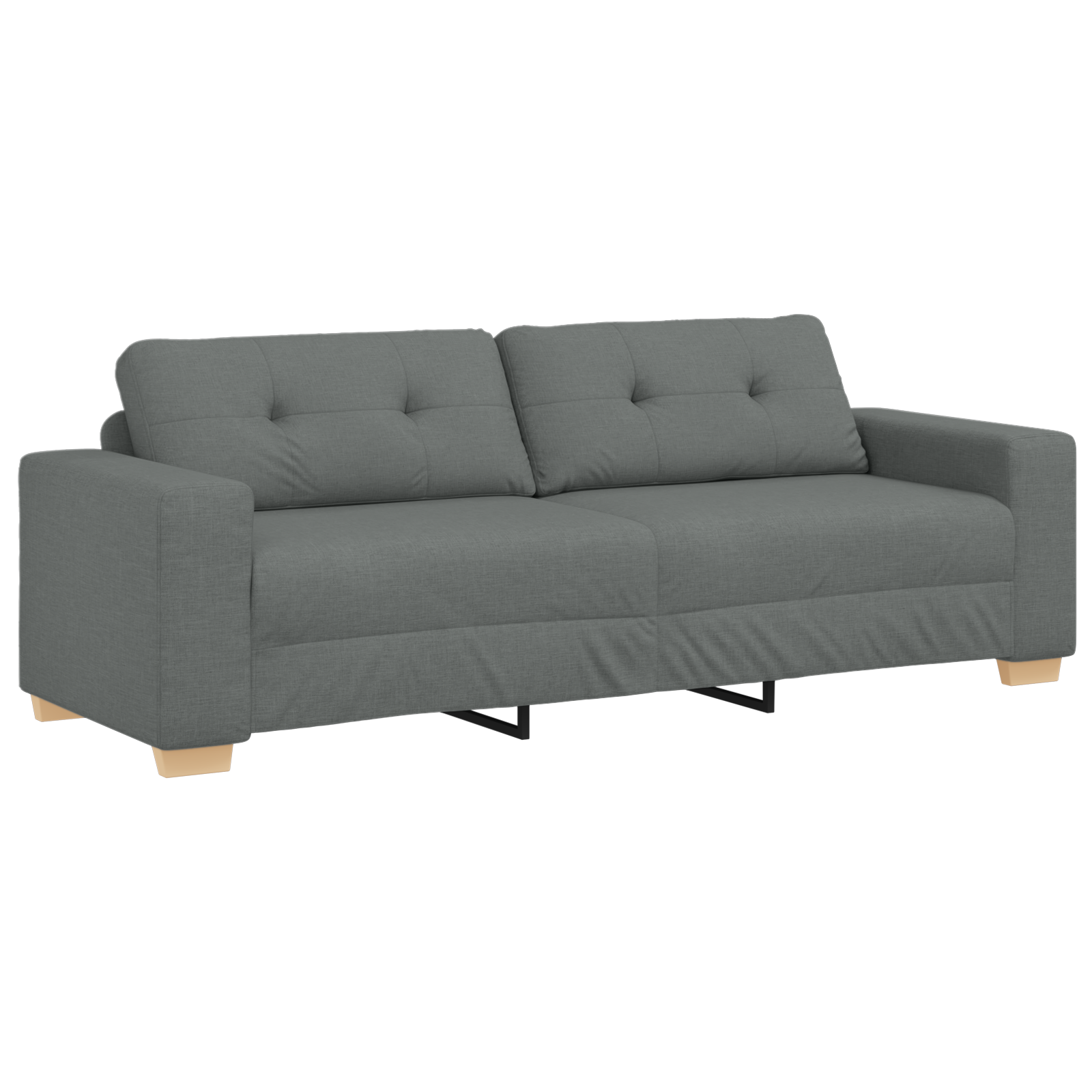 Ensemble de Canapés avec coussin avec oreiller 3 pcs Gris tissu - XIOS