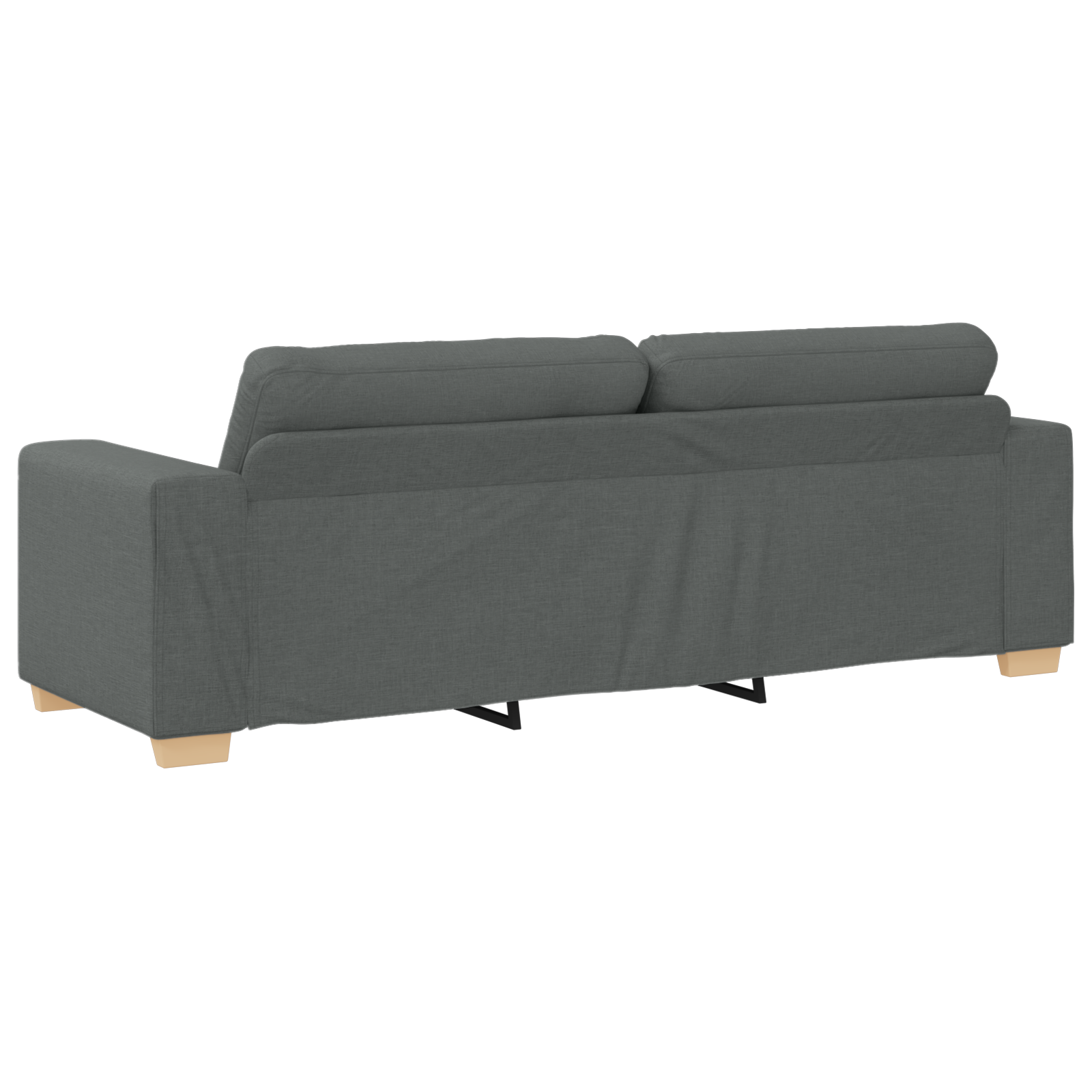 Ensemble de Canapés avec coussin avec oreiller 3 pcs Gris tissu - XIOS