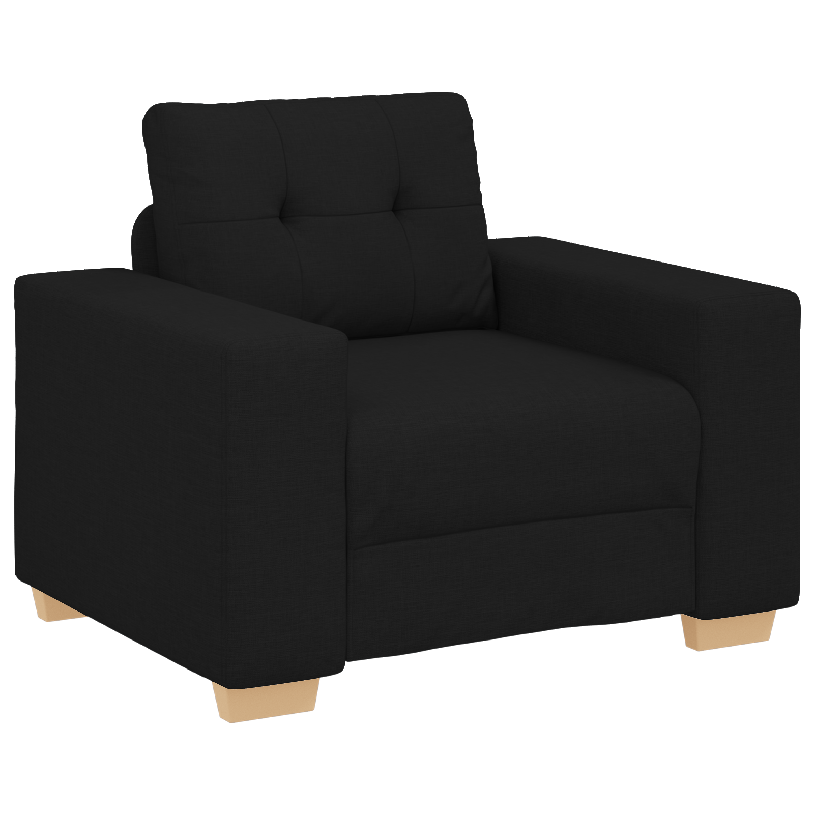 Ensemble de Canapés avec coussin avec oreiller 3 pcs Noir tissu - XIOS