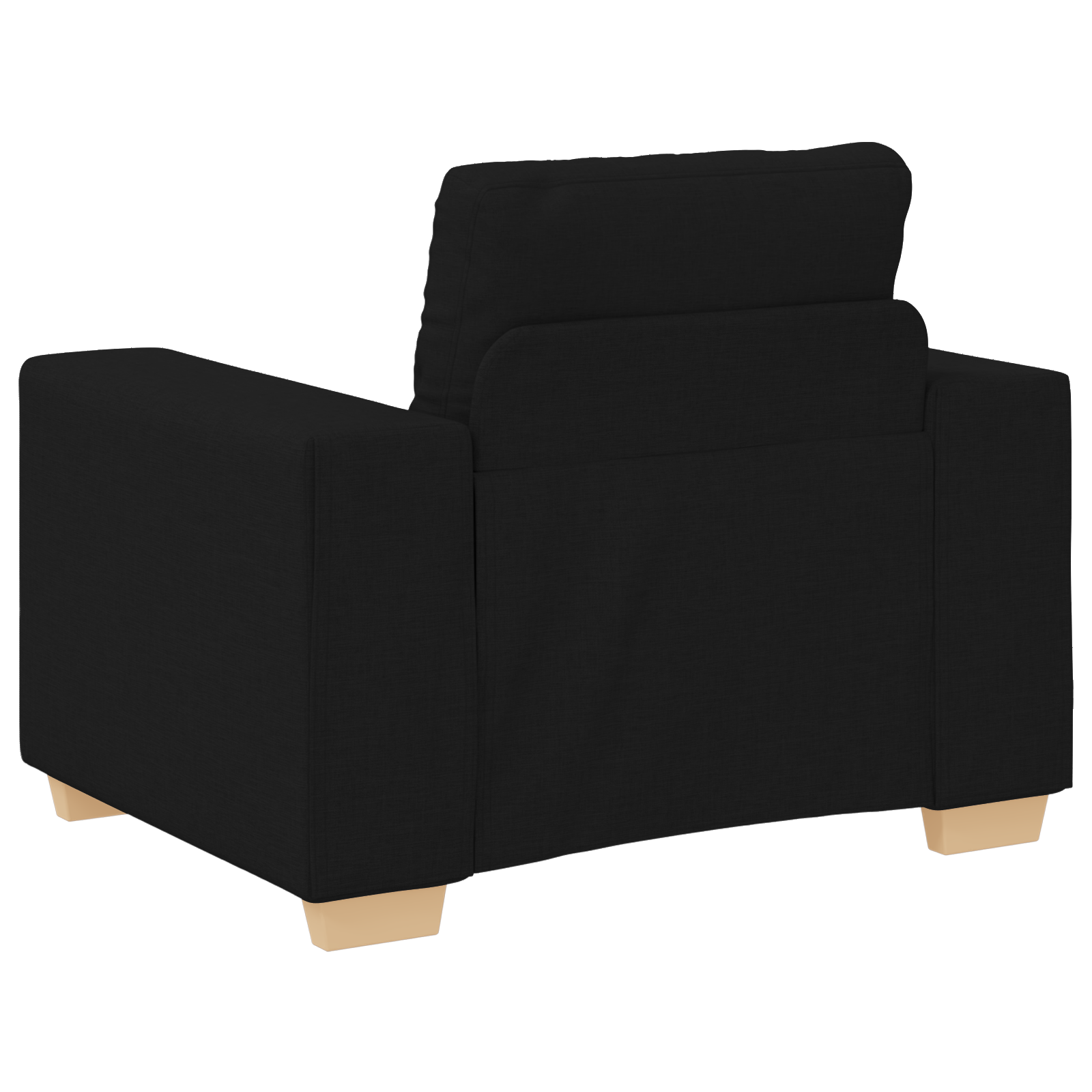 Ensemble de Canapés avec coussin avec oreiller 3 pcs Noir tissu - XIOS
