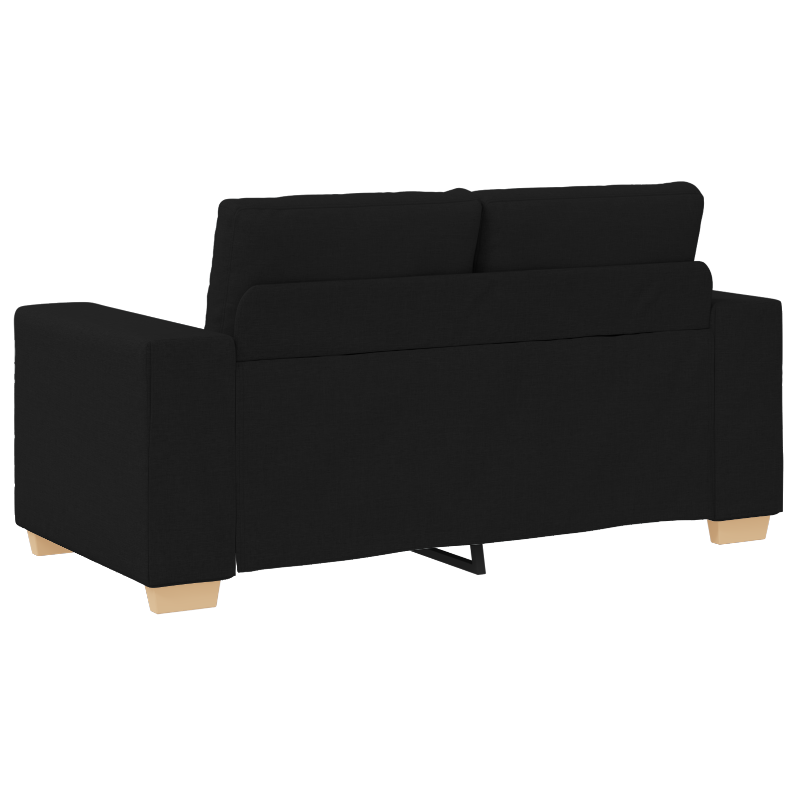 Ensemble de Canapés avec coussin avec oreiller 3 pcs Noir tissu - XIOS