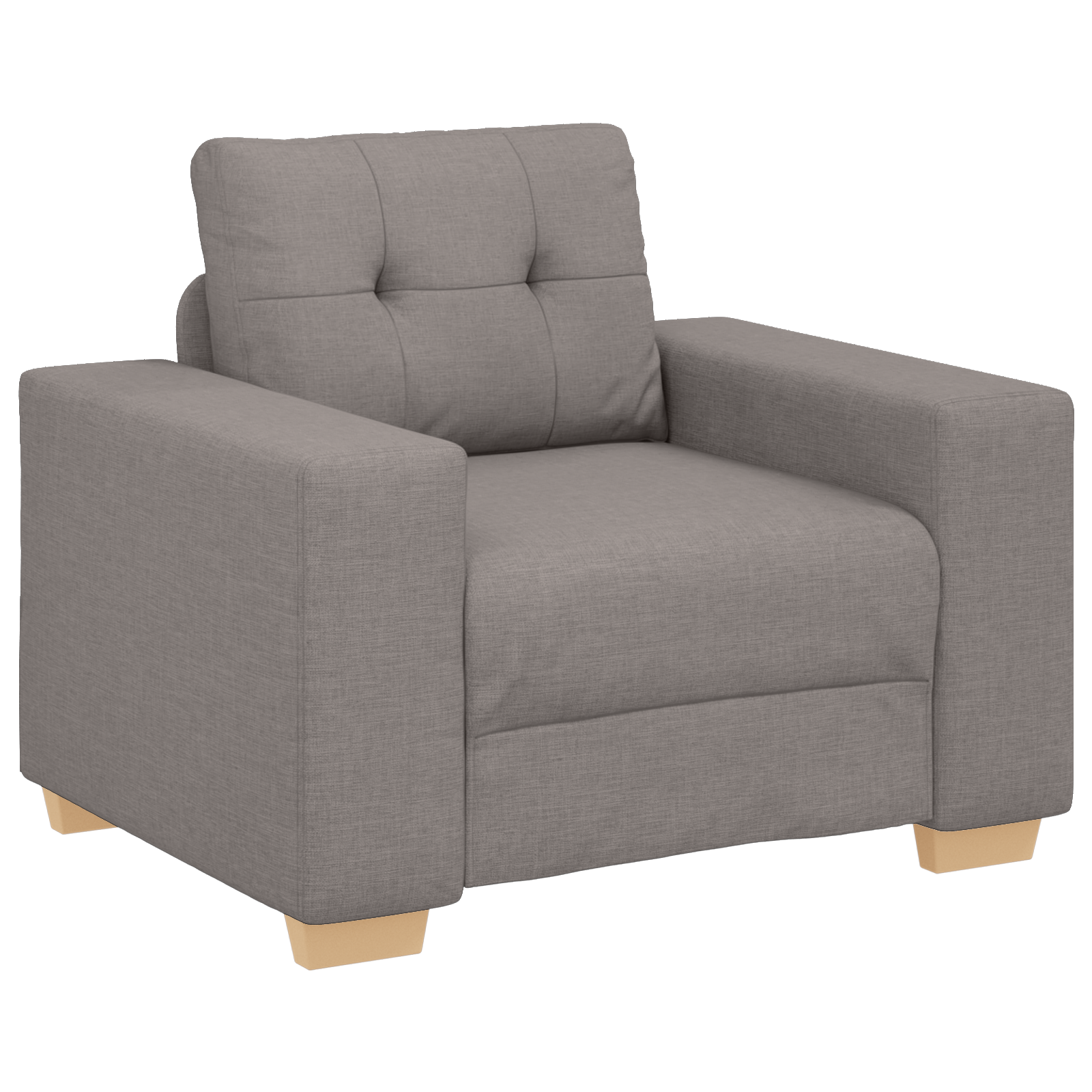 Ensemble de Canapés avec coussin 3 pcs Taupe tissu - XIOS