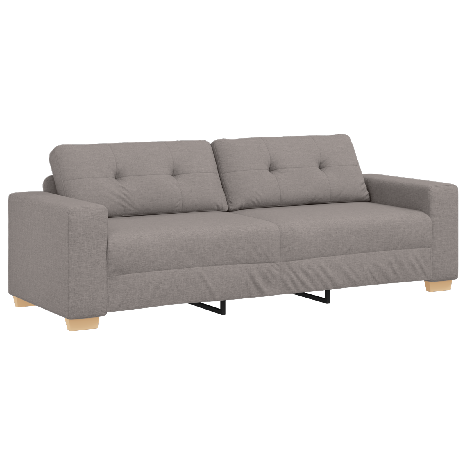 Ensemble de Canapés avec coussin 3 pcs Taupe tissu - XIOS