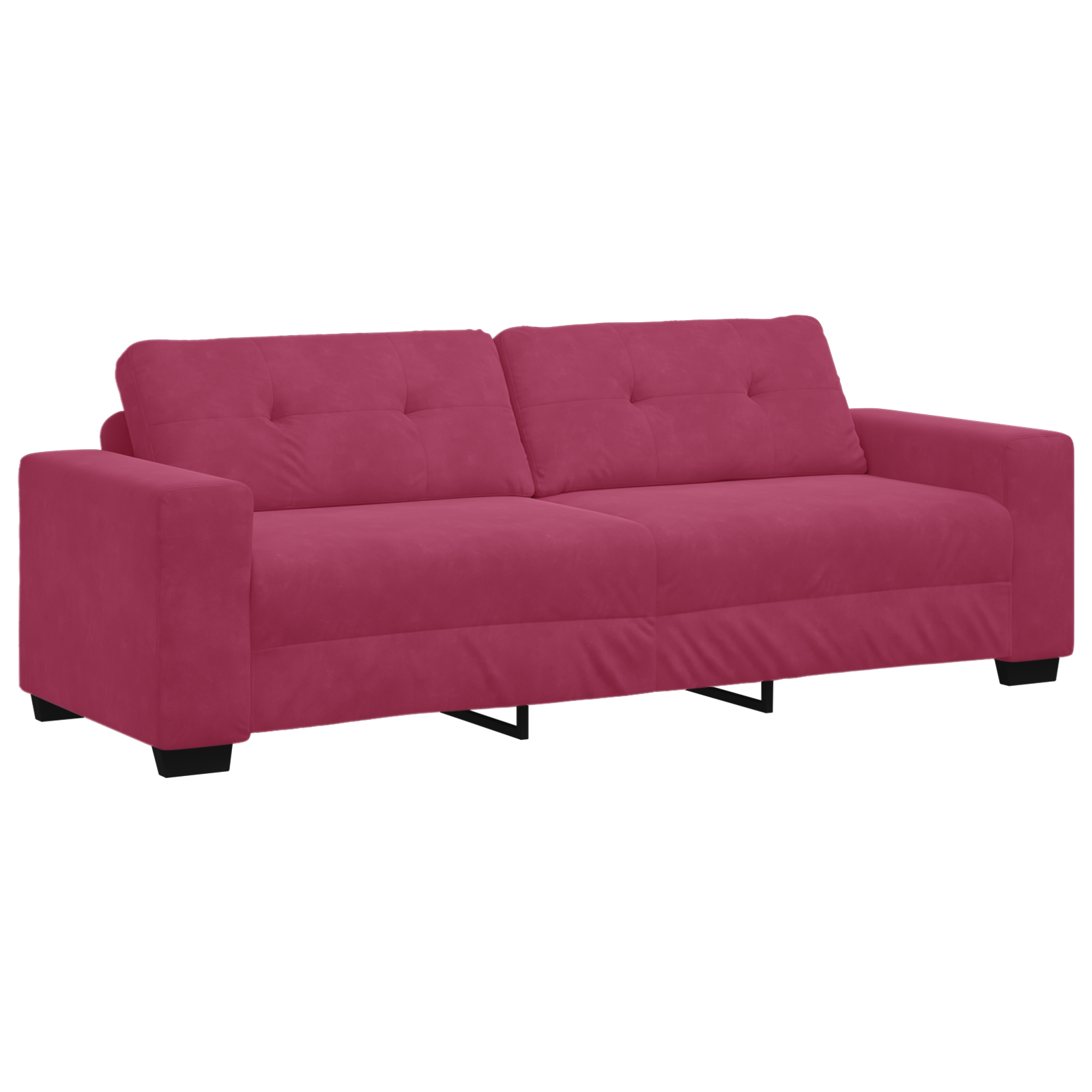 Ensemble de Canapés 3 pcs Bordeaux 221 x 78 x 80 cm Velours - XIOS
