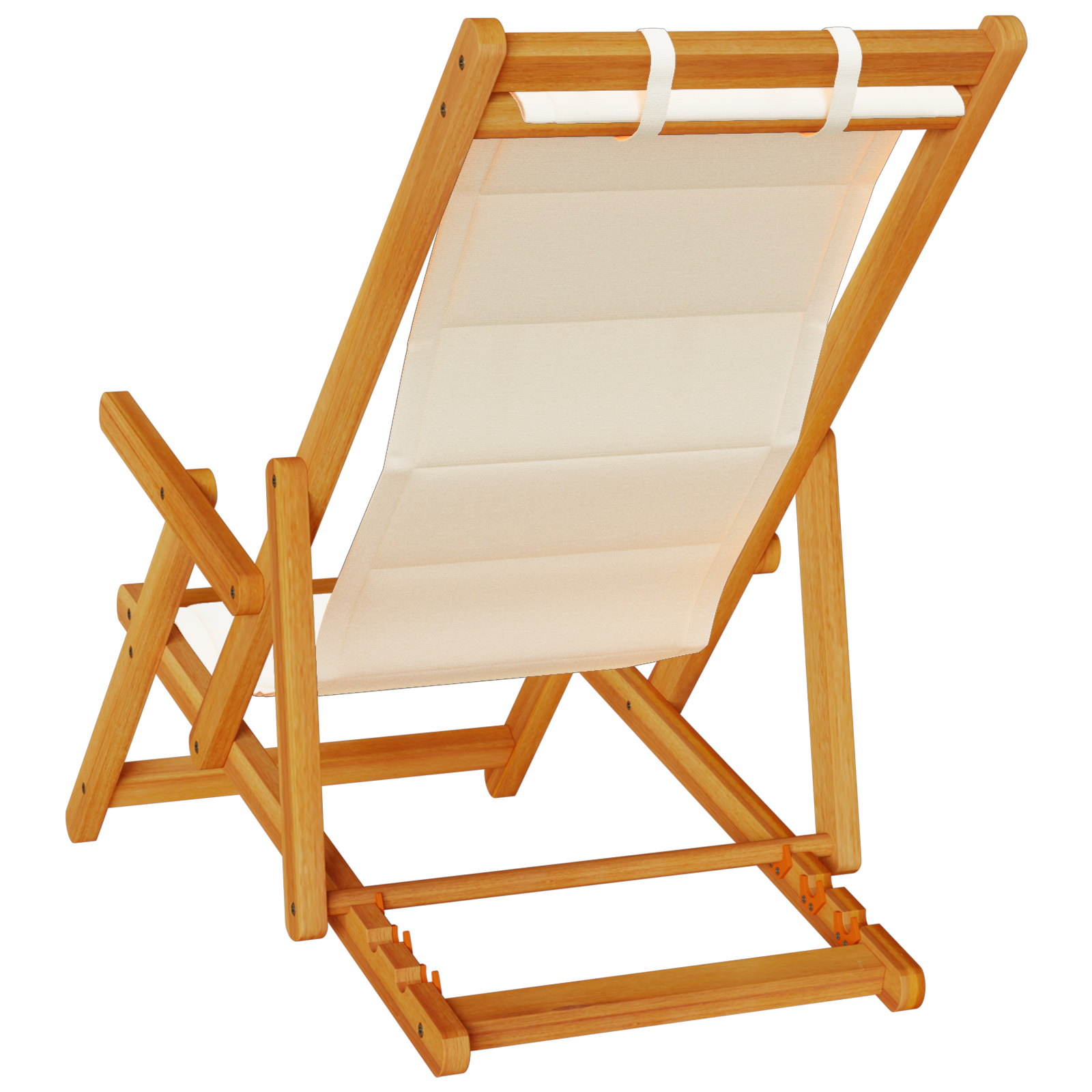 Chaises de plage pliantes vidaXL 2 pcs Crème en bois d'acacia massif et Textilène Chaises de jardin vidaXL