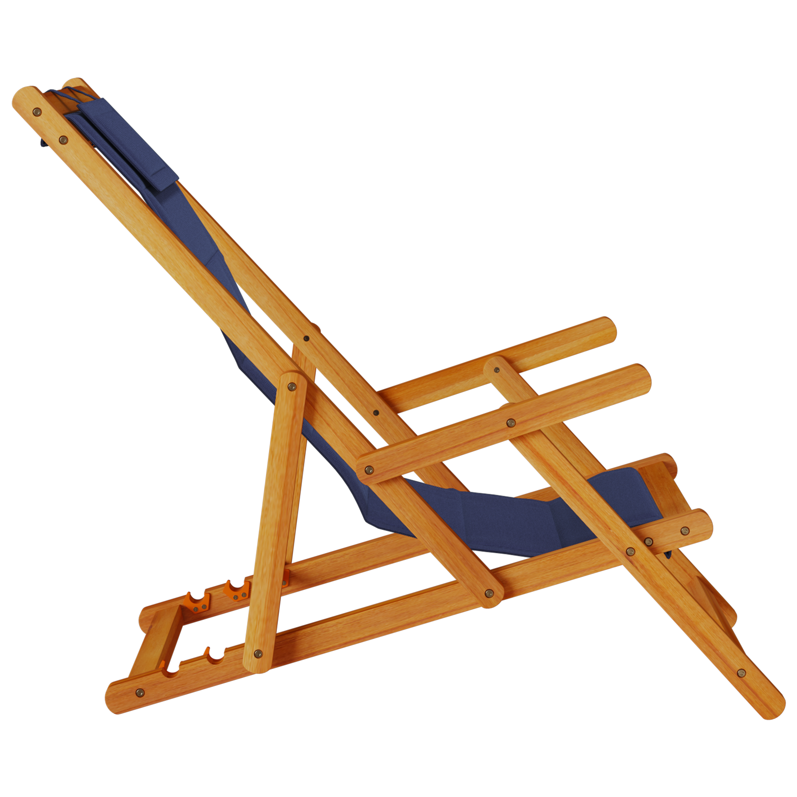Chaises de plage pliantes vidaXL 2 pcs en bois d'acacia bleu et Textilène Chaises de jardin vidaXL