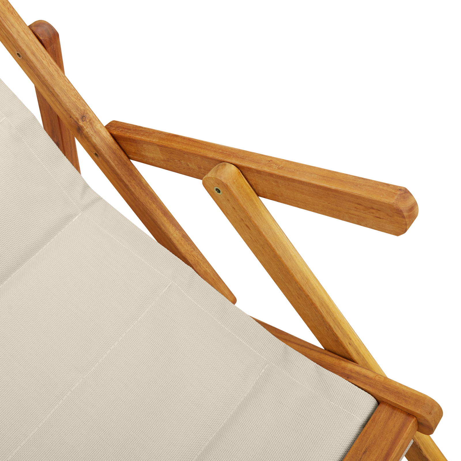 Chaises de plage pliantes vidaXL 2 pcs Taupe en bois d'acacia et Textilène Chaises de jardin vidaXL