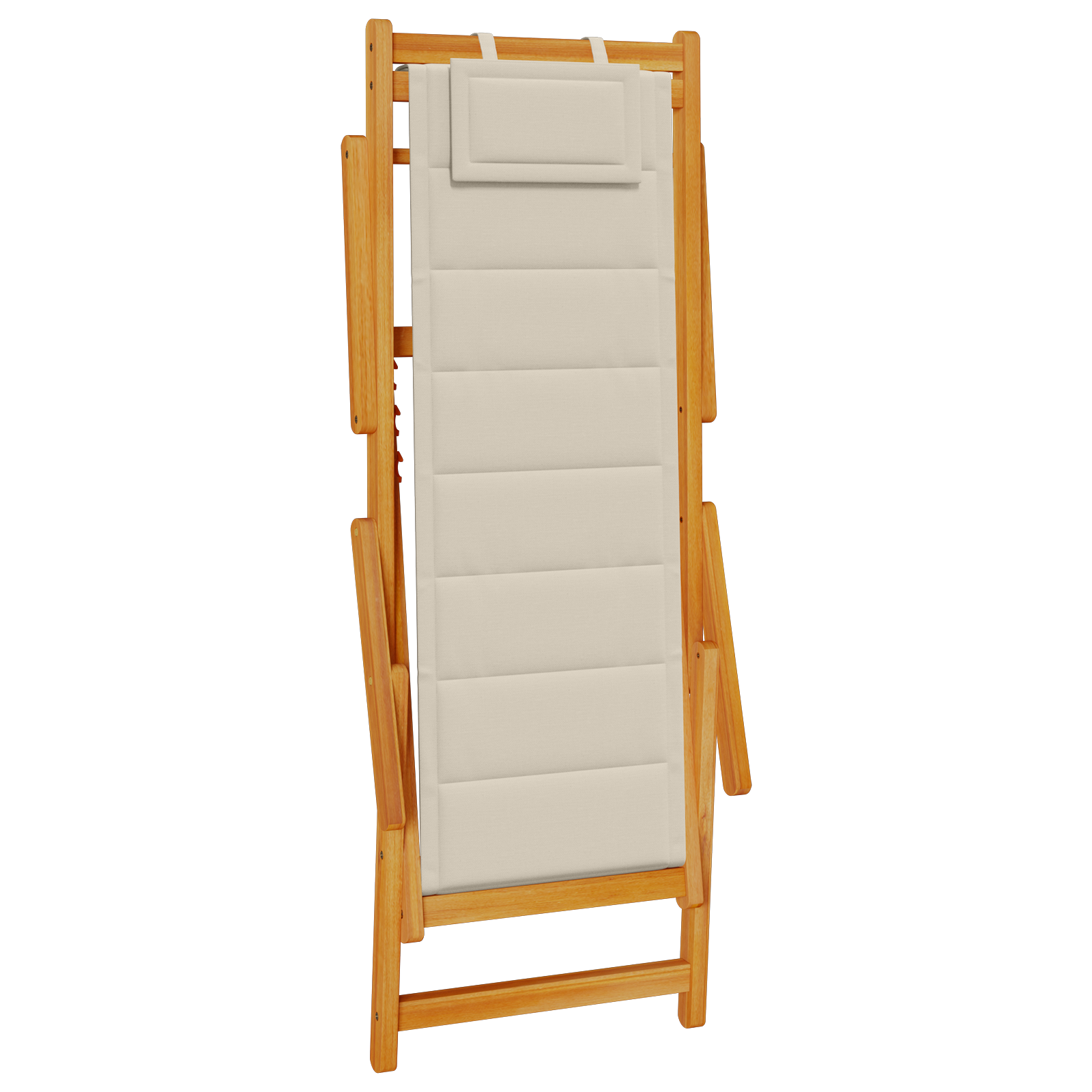 Chaises de plage pliantes vidaXL 2 pcs Taupe en bois d'acacia et Textilène Chaises de jardin vidaXL