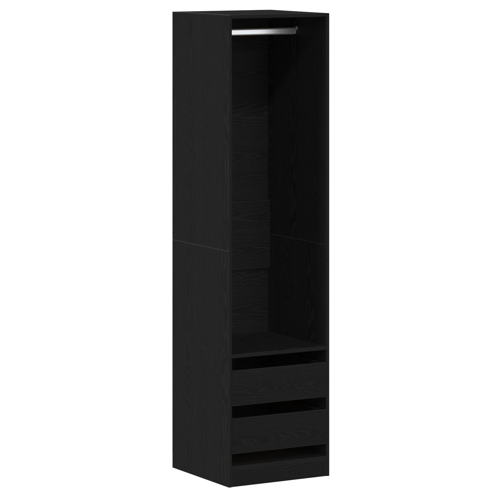 Armoire - Chêne noir, 50 x 50 x 200 cm, Fabriquée en bois